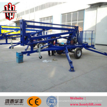 16 m 2016 new product articulated trailer boom lift telescopic lift